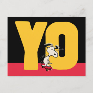pinda's   Snoopy YO Skateboard Briefkaart