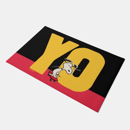 pinda's | Snoopy YO Skateboard Deurmat (Schuin)