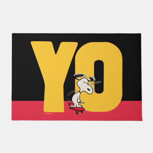 pinda's | Snoopy YO Skateboard Deurmat (Voorkant)