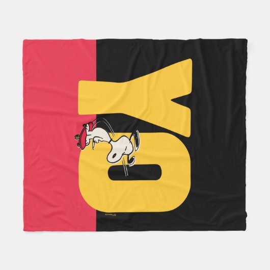 pinda's | Snoopy YO Skateboard Fleece Deken (Voorkant (Horizontaal))