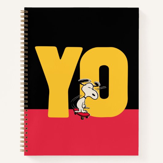 pinda's | Snoopy YO Skateboard Notitieboek (Voorkant)