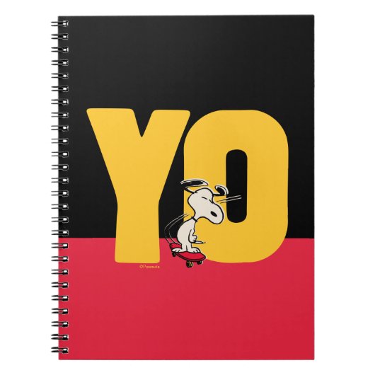 pinda's | Snoopy YO Skateboard Notitieboek (Voorkant)