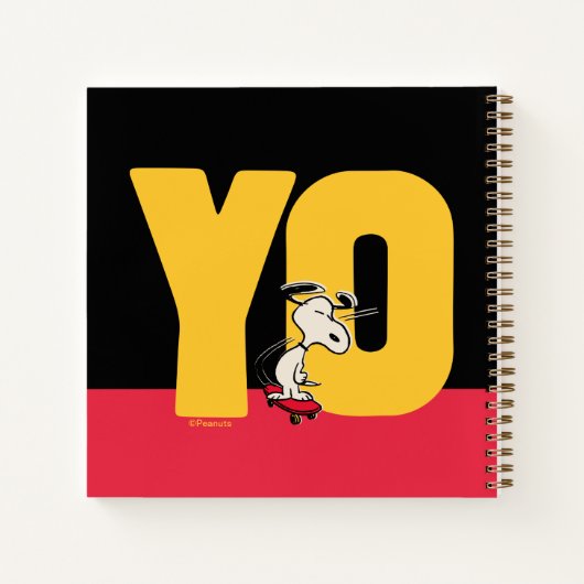 pinda's | Snoopy YO Skateboard Notitieboek (Achterkant)