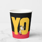 pinda's | Snoopy YO Skateboard Papieren Bekers (Voorkant)