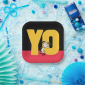 pinda's | Snoopy YO Skateboard Papieren Bordje (Feest)