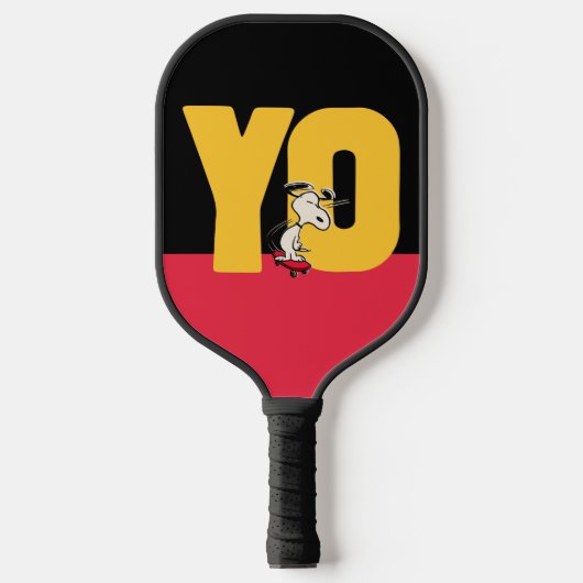 pinda's | Snoopy YO Skateboard Pickleball Paddle (Voorkant)