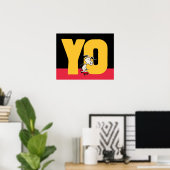 pinda's | Snoopy YO Skateboard Poster (Thuiskantoor)