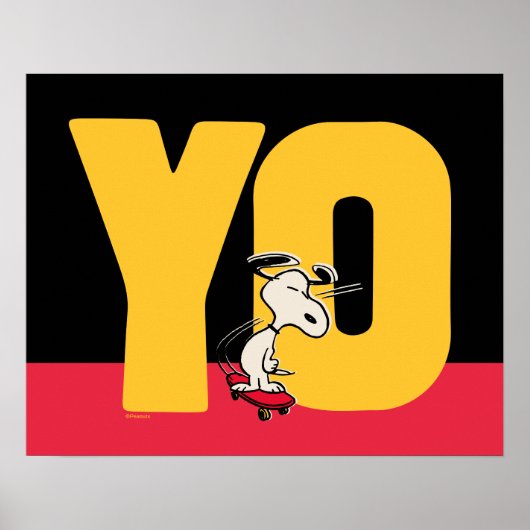 pinda's | Snoopy YO Skateboard Poster (Voorkant)