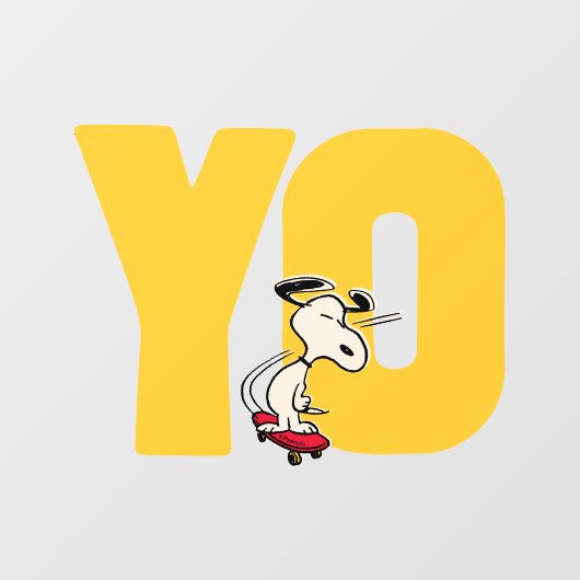 pinda's | Snoopy YO Skateboard Raamsticker (Vel)