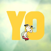 pinda's | Snoopy YO Skateboard Raamsticker (Vel 3)