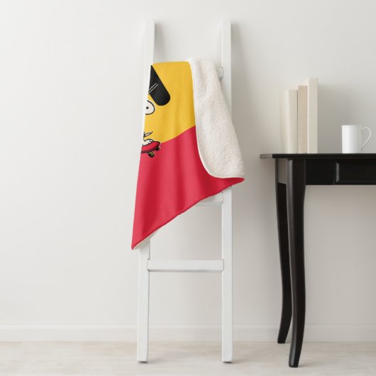 pinda's | Snoopy YO Skateboard Sherpa Deken (In situ)