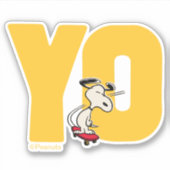 pinda's | Snoopy YO Skateboard Sticker (Voorkant)