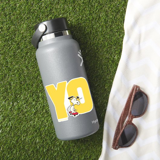 pinda's | Snoopy YO Skateboard Sticker (HydroFlask Insitu)