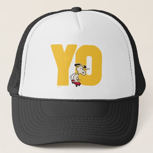 pinda's | Snoopy YO Skateboard Trucker Pet (Voorkant)