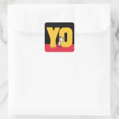 pinda's | Snoopy YO Skateboard Vierkante Sticker (Tas)