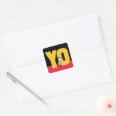 pinda's | Snoopy YO Skateboard Vierkante Sticker (Envelop)