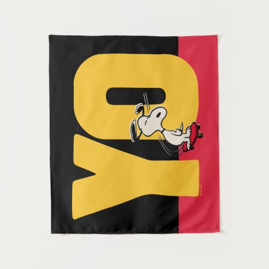 pinda's | Snoopy YO Skateboard Wandkleed (Voorkant)