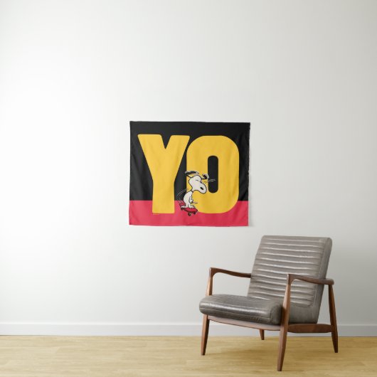 pinda's | Snoopy YO Skateboard Wandkleed (In Situ (horizontaal))