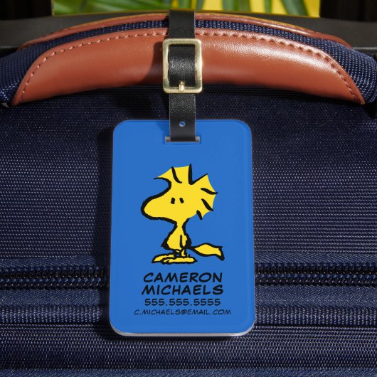 pinda's | Snoopy's Friend Woodstock Bagagelabel (Voorkant Insitu 2)