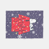pinda's | Snoopy's Holiday Dreamweaver Fleece Deken (Voorkant (Horizontaal))