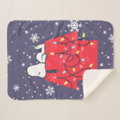 pinda's | Snoopy's Holiday Dreamweaver Sherpa Deken (Voorkant (horizontaal))