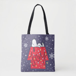 pinda's   Snoopy's Holiday Dreamweaver Tote Bag