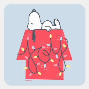 pinda's   Snoopy's Holiday Dreamweaver Vierkante Sticker