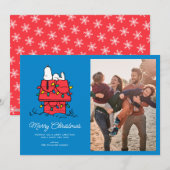 Pinda's | Snoopy's Hondenhok Met Lichtjes Feestdagenkaart (Voorkant / Achterkant)