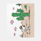 pinda's | Spike decoreert voor de vakantie Fleece Deken (Voorkant)