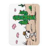 pinda's | Spike decoreert voor de vakantie Magneet (Verticaal)