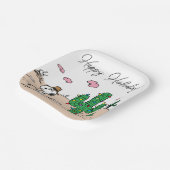 pinda's | Spike decoreert voor de vakantie Papieren Bordje (Gebogen)