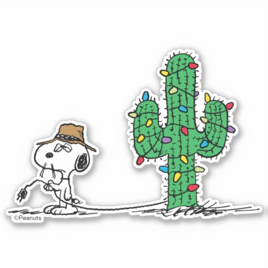 pinda's | Spike decoreert voor de vakantie Sticker (Voorkant)