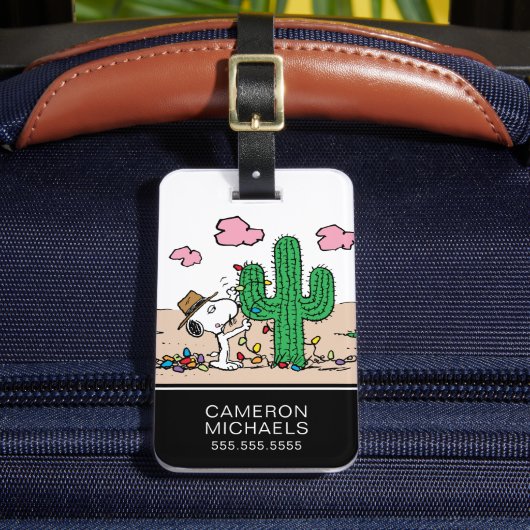 pinda's | Spike decoreert voor Kerstmis Bagagelabel (Voorkant Insitu 2)