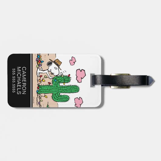 pinda's | Spike decoreert voor Kerstmis Bagagelabel (Achterkant horizontaal)