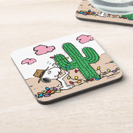 pinda's | Spike decoreert voor Kerstmis Bier Onderzetter (Linkerzijde)