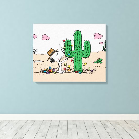 pinda's | Spike decoreert voor Kerstmis Canvas Afdruk (Insitu (Houten vloer))