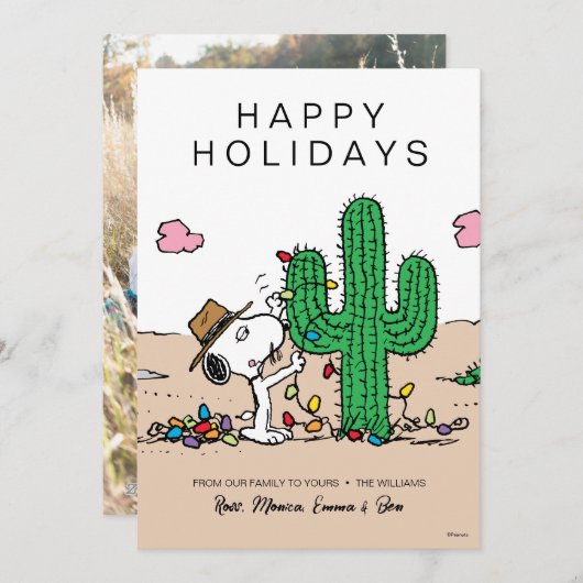 pinda's | Spike decoreert voor Kerstmis Feestdagenkaart (Voorkant / Achterkant)