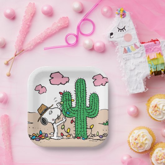 pinda's | Spike decoreert voor Kerstmis Papieren Bordje (Feest)