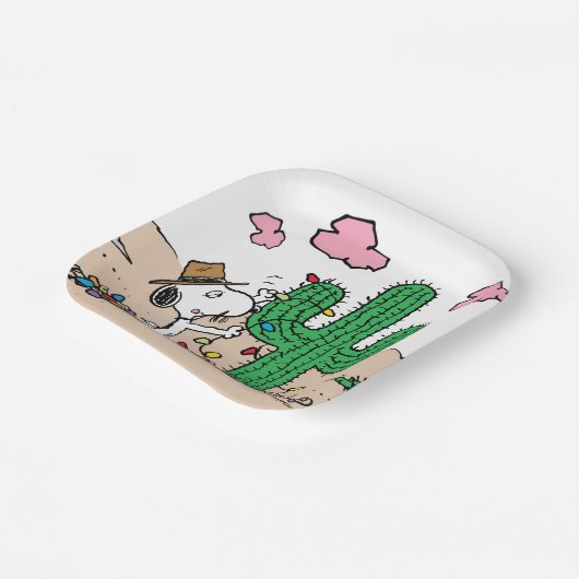 pinda's | Spike decoreert voor Kerstmis Papieren Bordje (Gebogen)