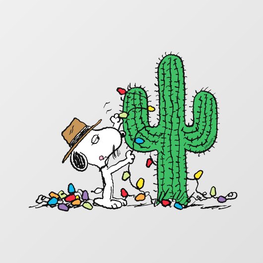 pinda's | Spike decoreert voor Kerstmis Raamsticker (Vel)