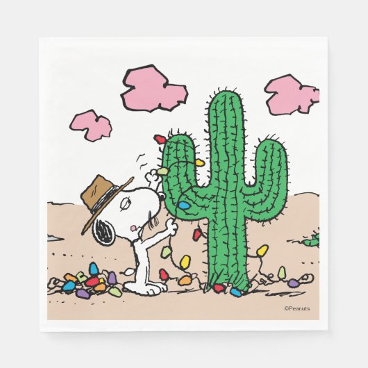 pinda's | Spike decoreert voor Kerstmis Servet (Voorkant)