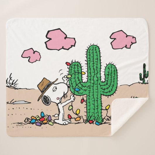 pinda's | Spike decoreert voor Kerstmis Sherpa Deken (Voorkant (horizontaal))