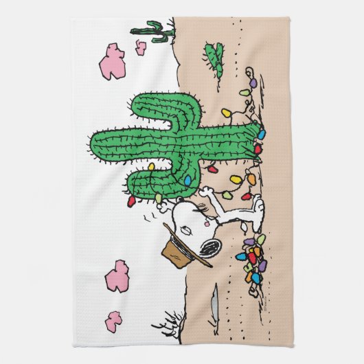 pinda's | Spike decoreert voor Kerstmis Theedoek (Verticaal)