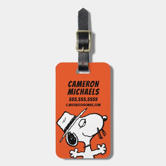 pinda's | Spike Smiling Bagagelabel (Voorkant verticaal)