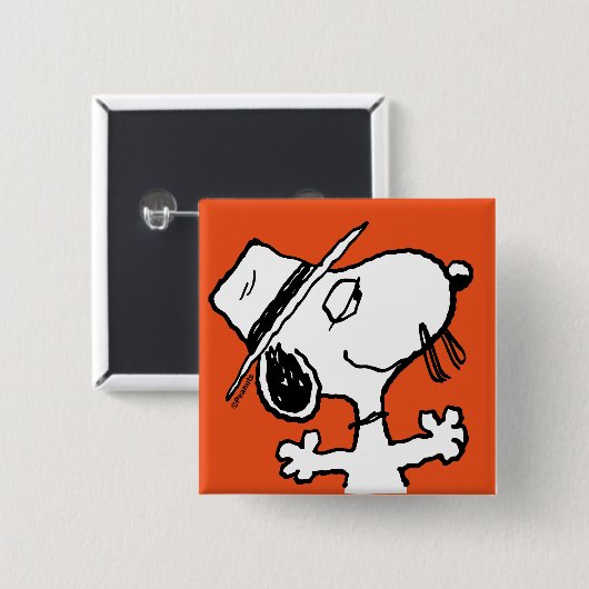 pinda's | Spike Smiling Vierkante Button 5,1 Cm (Voorkant /achterkant)