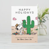 Pinda's | Spike versiert de kerstboom Feestdagenkaart (Staand voorkant)