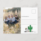 Pinda's | Spike versiert de kerstboom Feestdagenkaart (Achterkant)