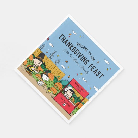 pinda's | Thanksgiving Charlie Brown | Naam toevoe Servet (Hoek)