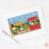 pinda's | Thanksgiving Charlie Brown Rechthoekige Sticker (Envelop)