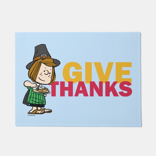 pinda's | Thanksgiving Peppermint Patty Deurmat (Voorkant)